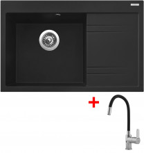 Sinks RIM 780 L Metalblack + Flexia 